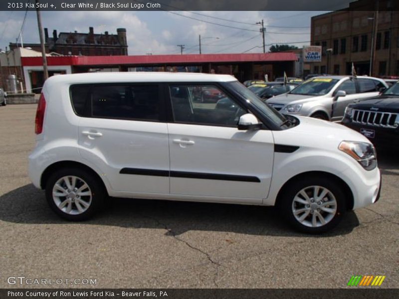 Clear White / Black Soul Logo Cloth 2013 Kia Soul +