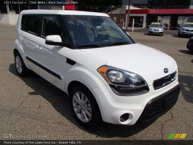 Clear White / Black Soul Logo Cloth 2013 Kia Soul +