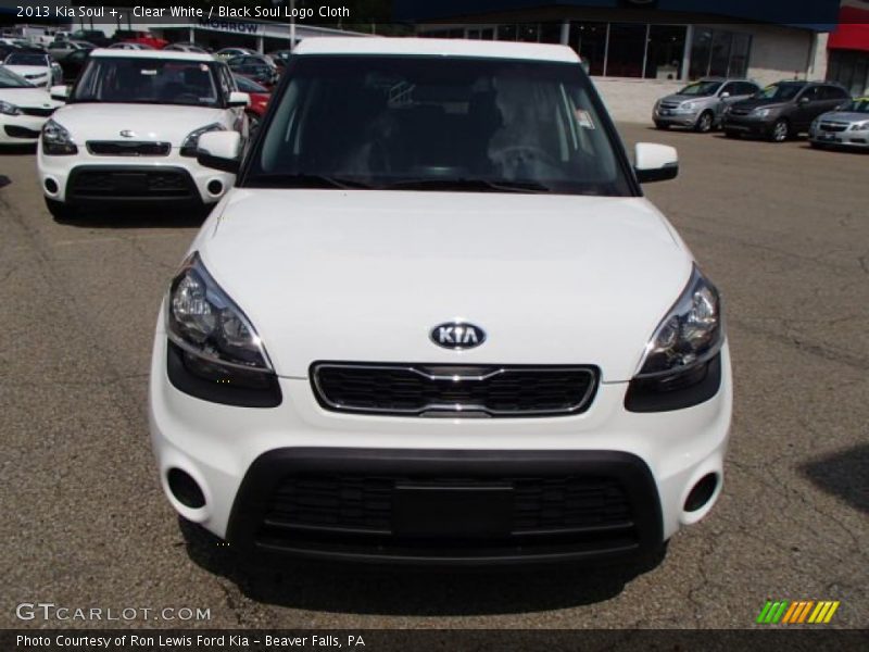 Clear White / Black Soul Logo Cloth 2013 Kia Soul +