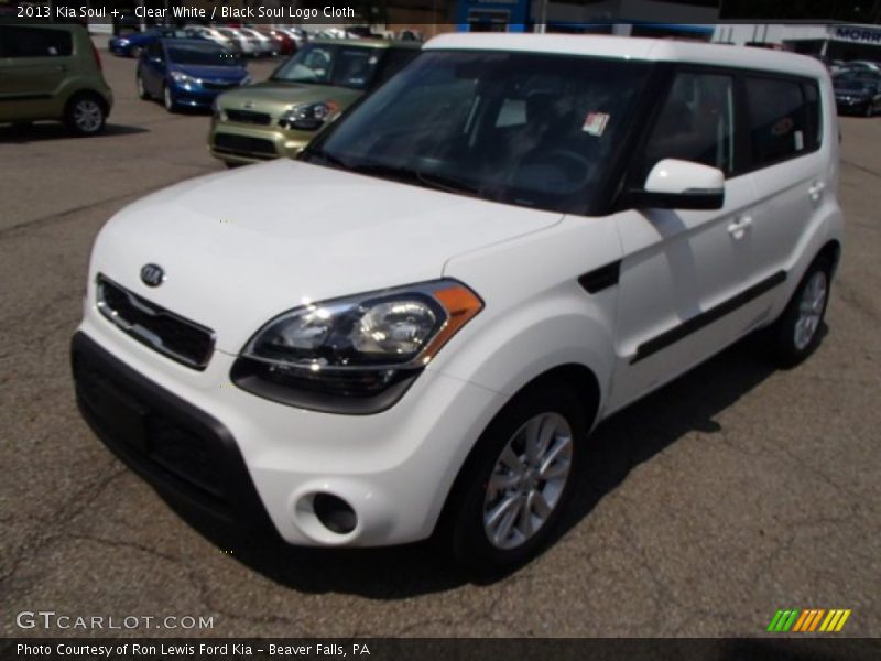 Clear White / Black Soul Logo Cloth 2013 Kia Soul +