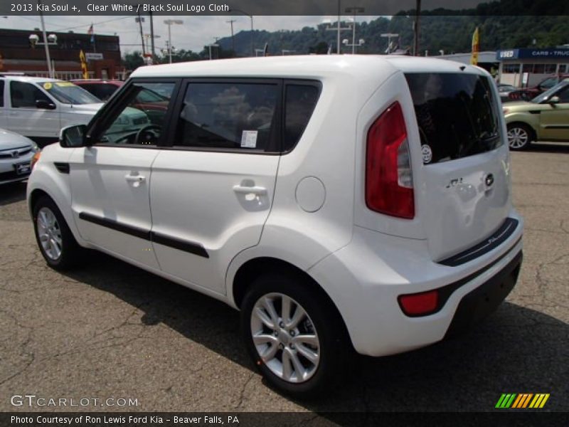 Clear White / Black Soul Logo Cloth 2013 Kia Soul +