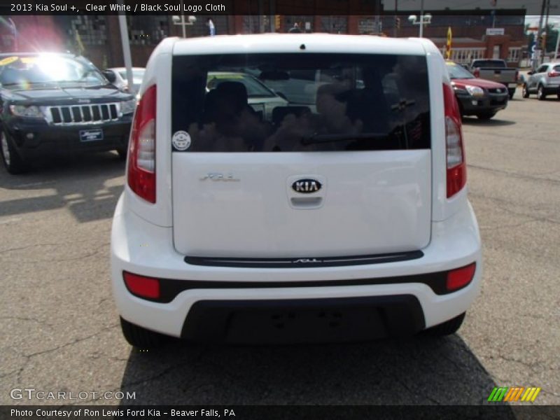 Clear White / Black Soul Logo Cloth 2013 Kia Soul +