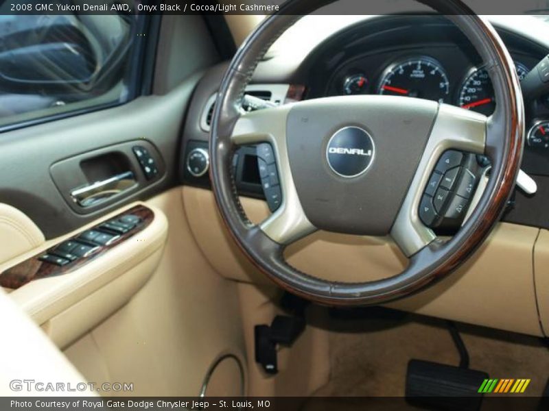 Onyx Black / Cocoa/Light Cashmere 2008 GMC Yukon Denali AWD