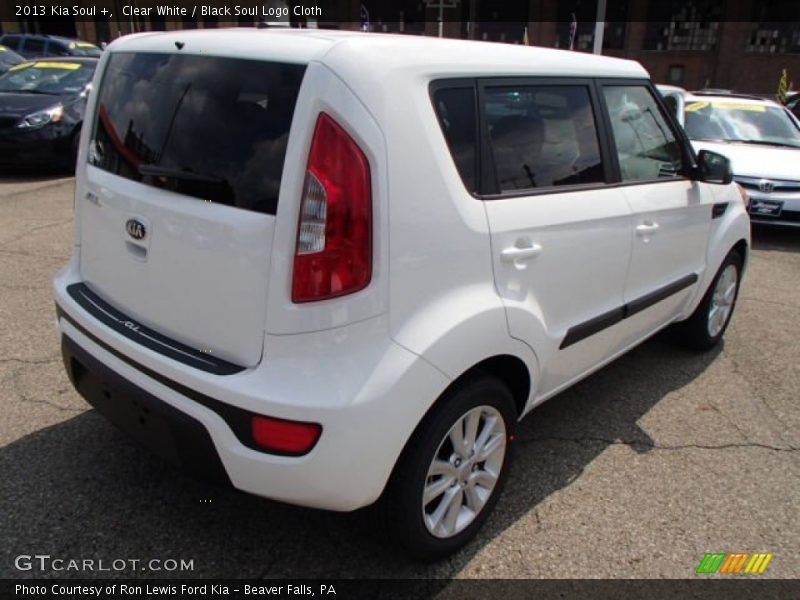 Clear White / Black Soul Logo Cloth 2013 Kia Soul +