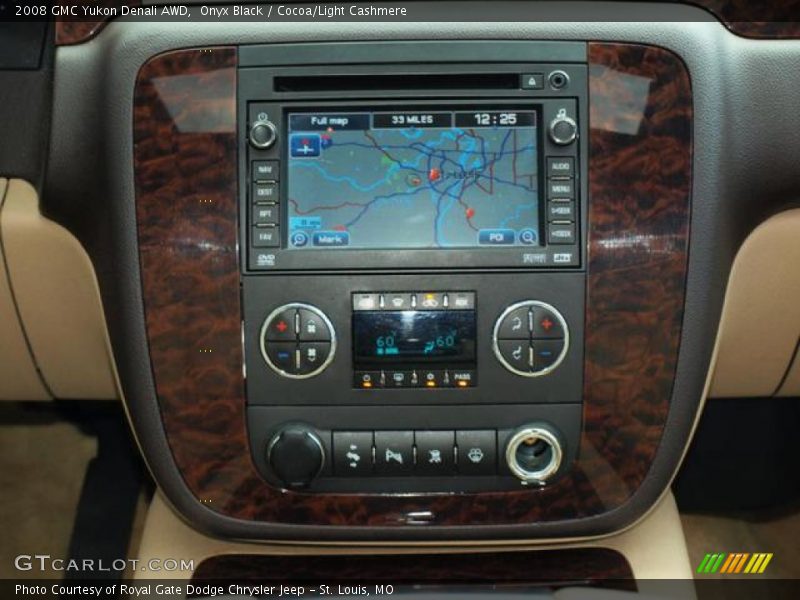 Onyx Black / Cocoa/Light Cashmere 2008 GMC Yukon Denali AWD