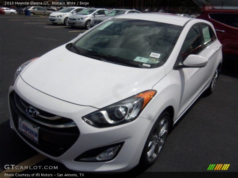 Monaco White / Beige 2013 Hyundai Elantra GT