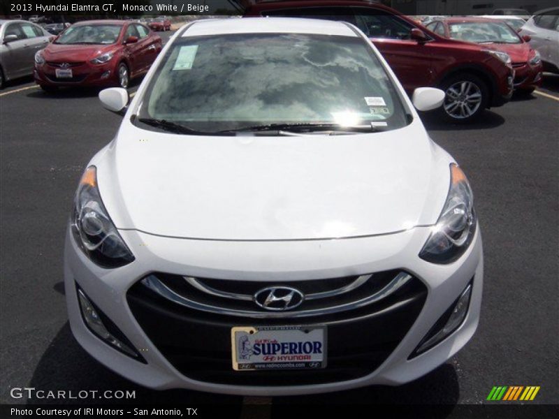 Monaco White / Beige 2013 Hyundai Elantra GT