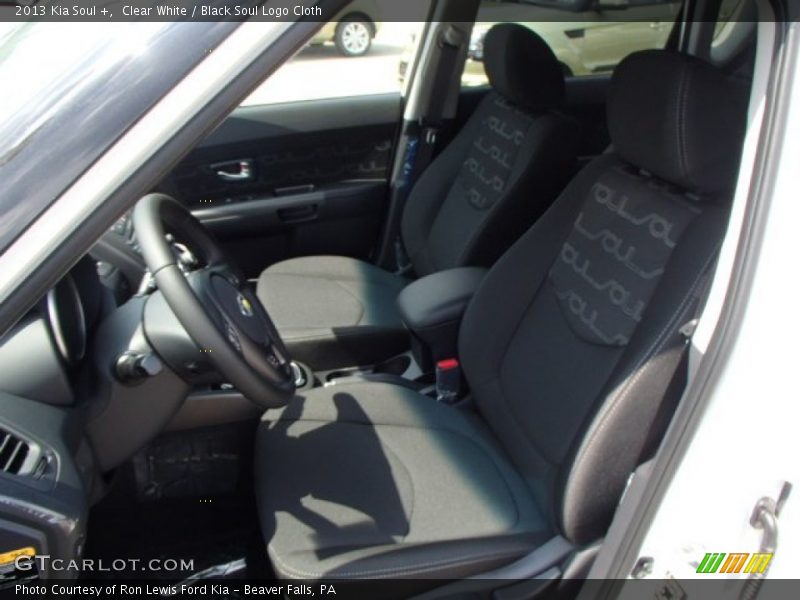 Clear White / Black Soul Logo Cloth 2013 Kia Soul +