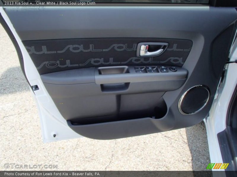 Clear White / Black Soul Logo Cloth 2013 Kia Soul +