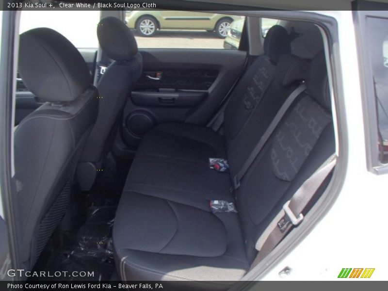 Clear White / Black Soul Logo Cloth 2013 Kia Soul +