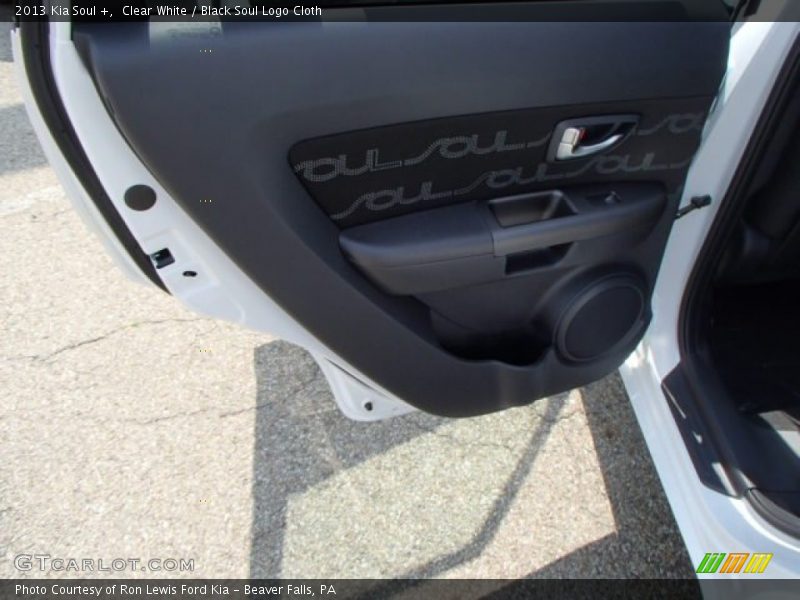 Clear White / Black Soul Logo Cloth 2013 Kia Soul +