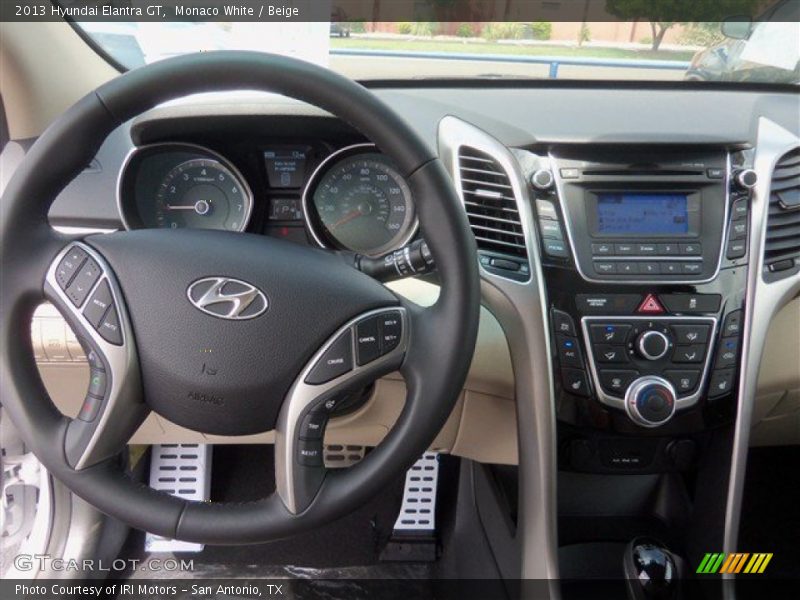 Monaco White / Beige 2013 Hyundai Elantra GT