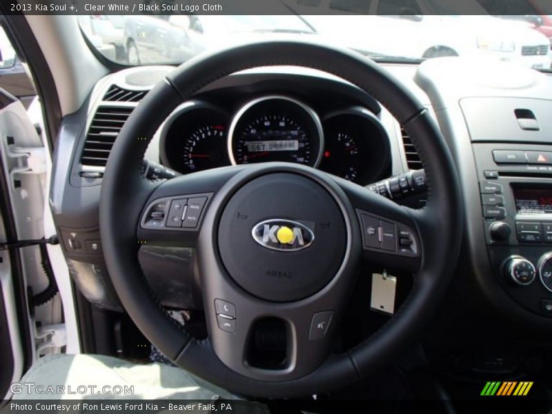 Clear White / Black Soul Logo Cloth 2013 Kia Soul +