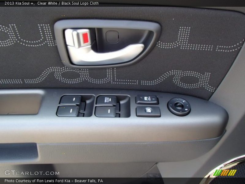 Clear White / Black Soul Logo Cloth 2013 Kia Soul +