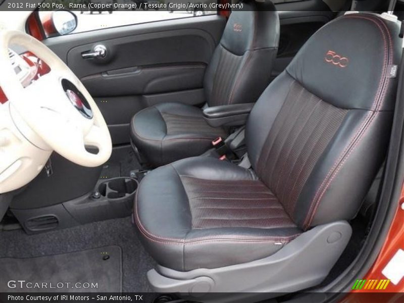 Rame (Copper Orange) / Tessuto Grigio/Avorio (Grey/Ivory) 2012 Fiat 500 Pop