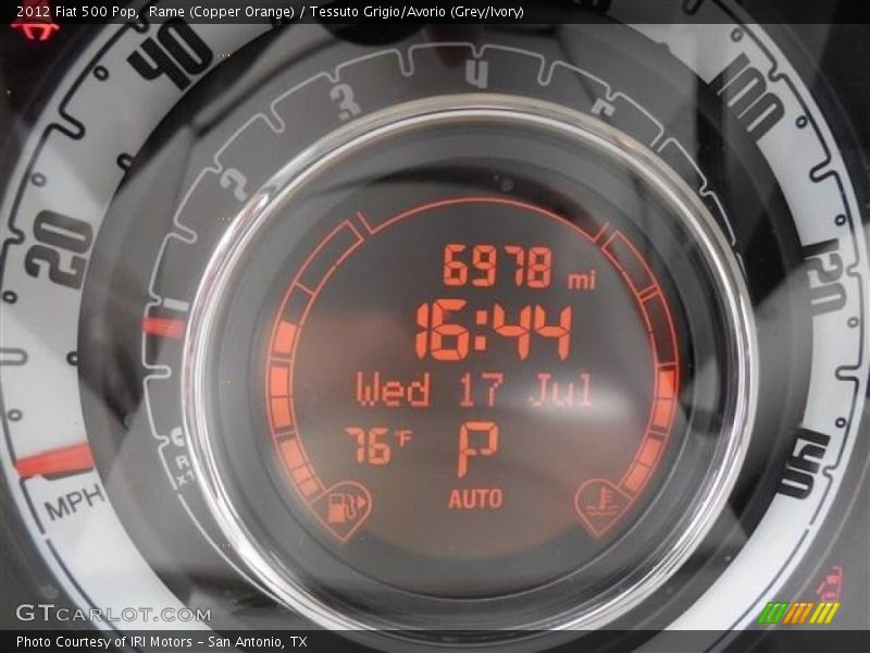 Rame (Copper Orange) / Tessuto Grigio/Avorio (Grey/Ivory) 2012 Fiat 500 Pop