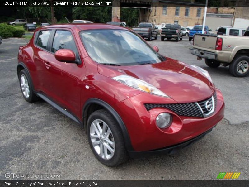 Cayenne Red / Black/Silver Trim 2011 Nissan Juke S AWD
