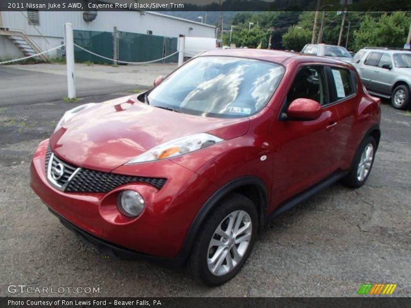 Cayenne Red / Black/Silver Trim 2011 Nissan Juke S AWD