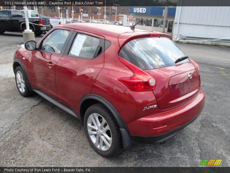 Cayenne Red / Black/Silver Trim 2011 Nissan Juke S AWD