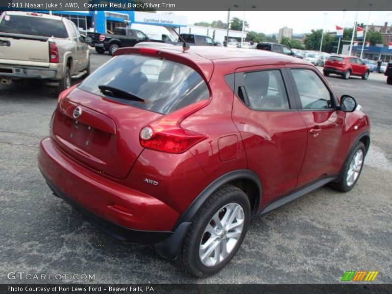 Cayenne Red / Black/Silver Trim 2011 Nissan Juke S AWD