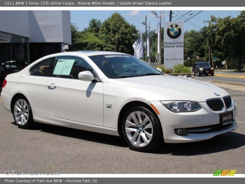Mineral White Metallic / Saddle Brown Dakota Leather 2011 BMW 3 Series 328i xDrive Coupe