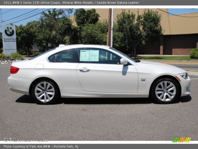 Mineral White Metallic / Saddle Brown Dakota Leather 2011 BMW 3 Series 328i xDrive Coupe