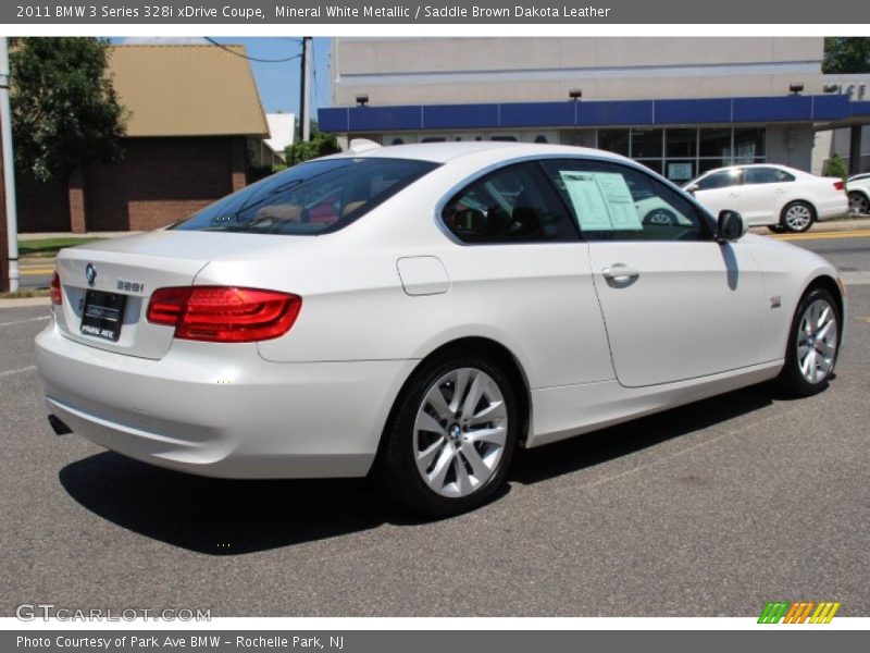 Mineral White Metallic / Saddle Brown Dakota Leather 2011 BMW 3 Series 328i xDrive Coupe