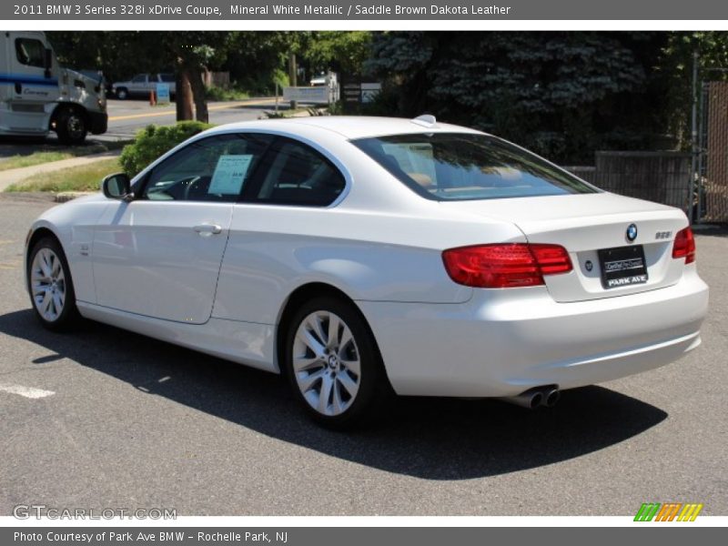 Mineral White Metallic / Saddle Brown Dakota Leather 2011 BMW 3 Series 328i xDrive Coupe