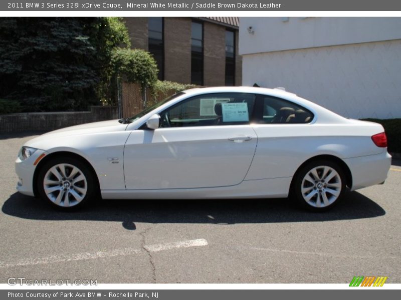 Mineral White Metallic / Saddle Brown Dakota Leather 2011 BMW 3 Series 328i xDrive Coupe