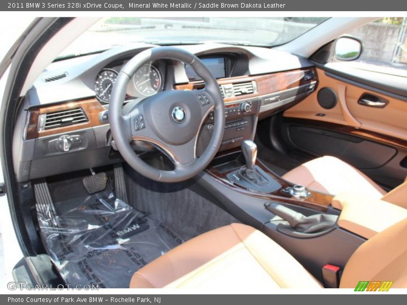 Mineral White Metallic / Saddle Brown Dakota Leather 2011 BMW 3 Series 328i xDrive Coupe