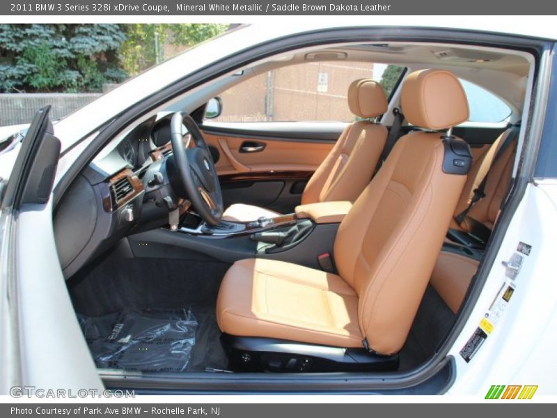 Mineral White Metallic / Saddle Brown Dakota Leather 2011 BMW 3 Series 328i xDrive Coupe