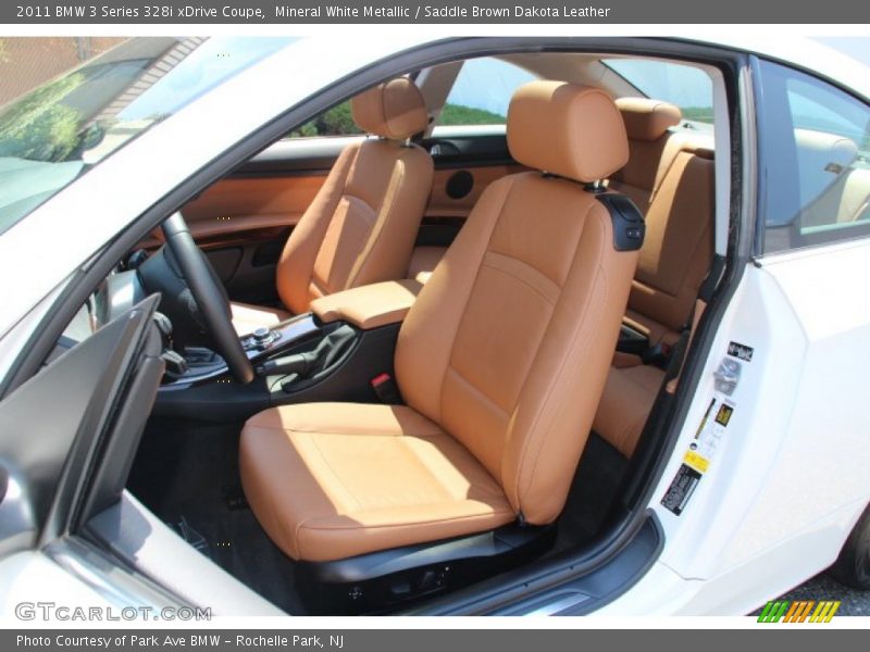 Mineral White Metallic / Saddle Brown Dakota Leather 2011 BMW 3 Series 328i xDrive Coupe