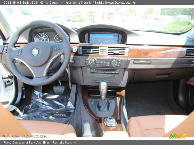 Mineral White Metallic / Saddle Brown Dakota Leather 2011 BMW 3 Series 328i xDrive Coupe