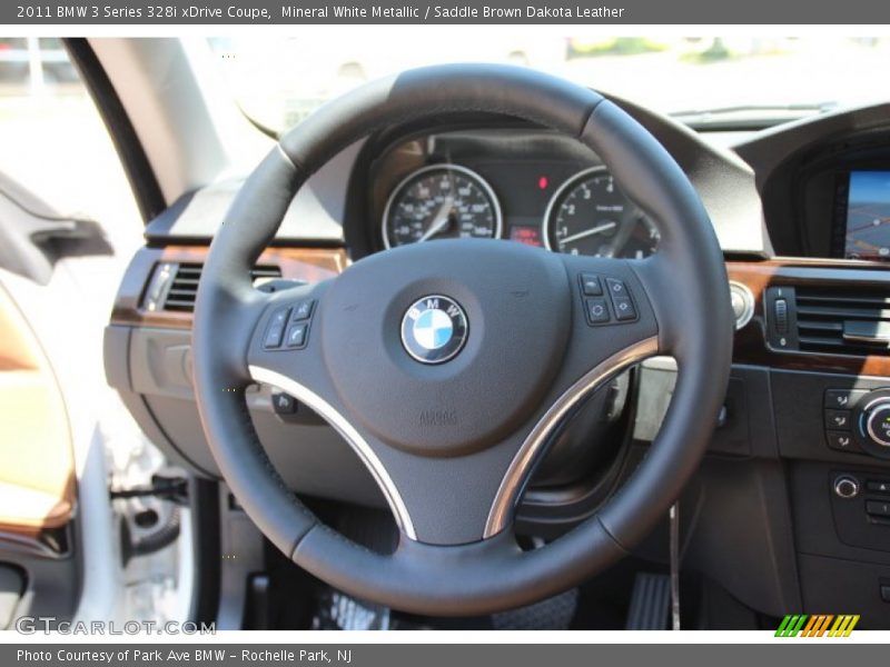 Mineral White Metallic / Saddle Brown Dakota Leather 2011 BMW 3 Series 328i xDrive Coupe