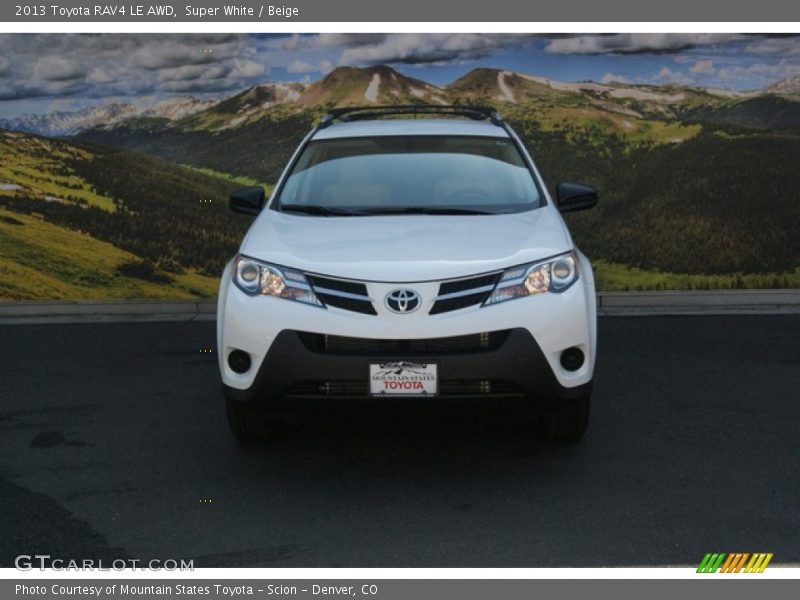 Super White / Beige 2013 Toyota RAV4 LE AWD