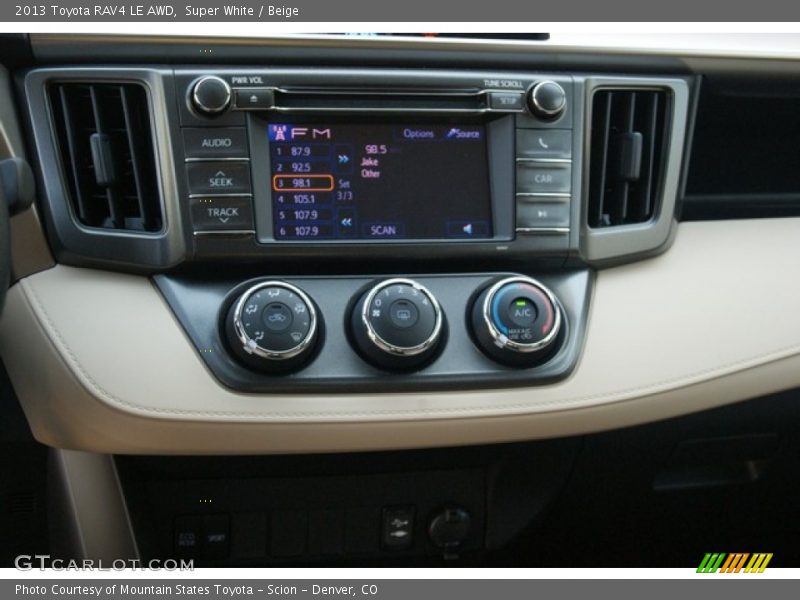 Super White / Beige 2013 Toyota RAV4 LE AWD