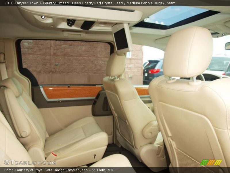 Deep Cherry Red Crystal Pearl / Medium Pebble Beige/Cream 2010 Chrysler Town & Country Limited