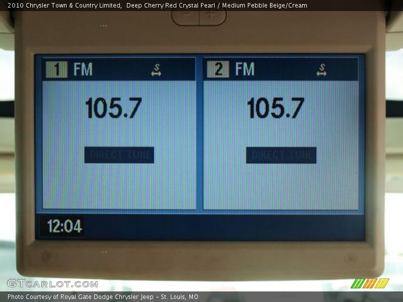 Deep Cherry Red Crystal Pearl / Medium Pebble Beige/Cream 2010 Chrysler Town & Country Limited