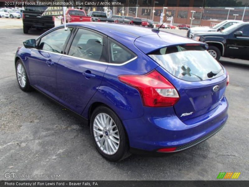 Blue Candy / Arctic White 2013 Ford Focus Titanium Hatchback