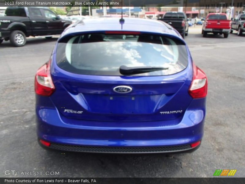 Blue Candy / Arctic White 2013 Ford Focus Titanium Hatchback
