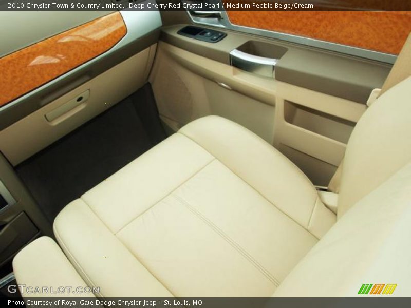 Deep Cherry Red Crystal Pearl / Medium Pebble Beige/Cream 2010 Chrysler Town & Country Limited