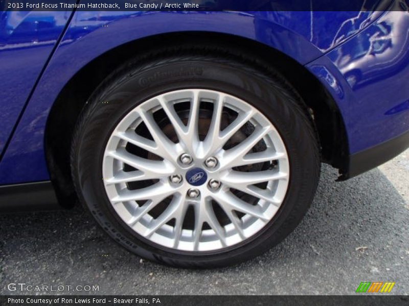 Blue Candy / Arctic White 2013 Ford Focus Titanium Hatchback