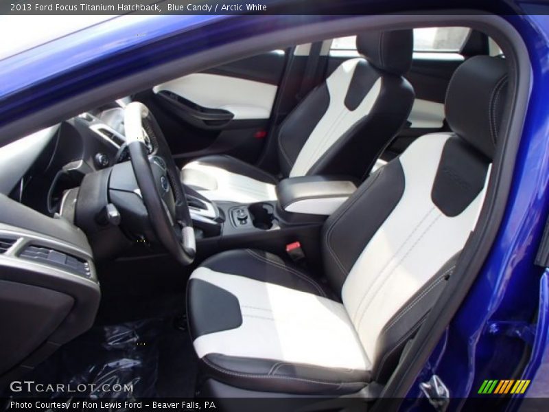 Blue Candy / Arctic White 2013 Ford Focus Titanium Hatchback