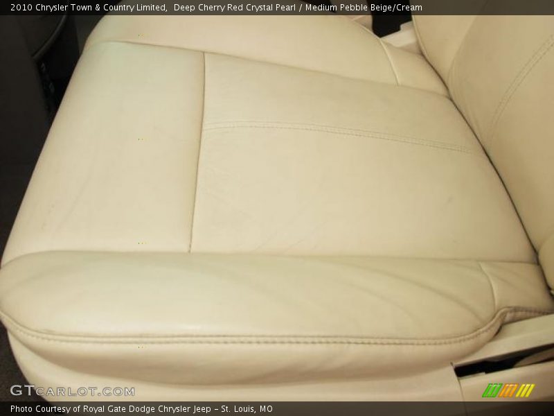 Deep Cherry Red Crystal Pearl / Medium Pebble Beige/Cream 2010 Chrysler Town & Country Limited