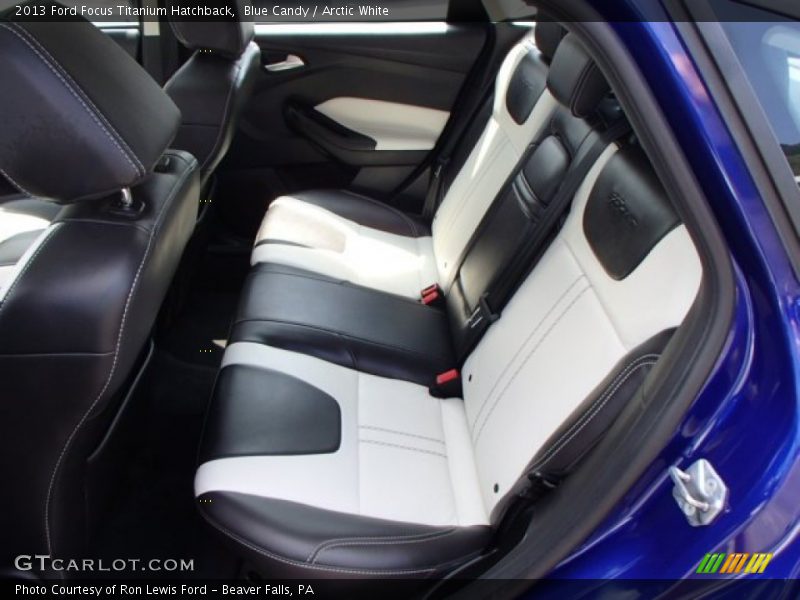 Blue Candy / Arctic White 2013 Ford Focus Titanium Hatchback