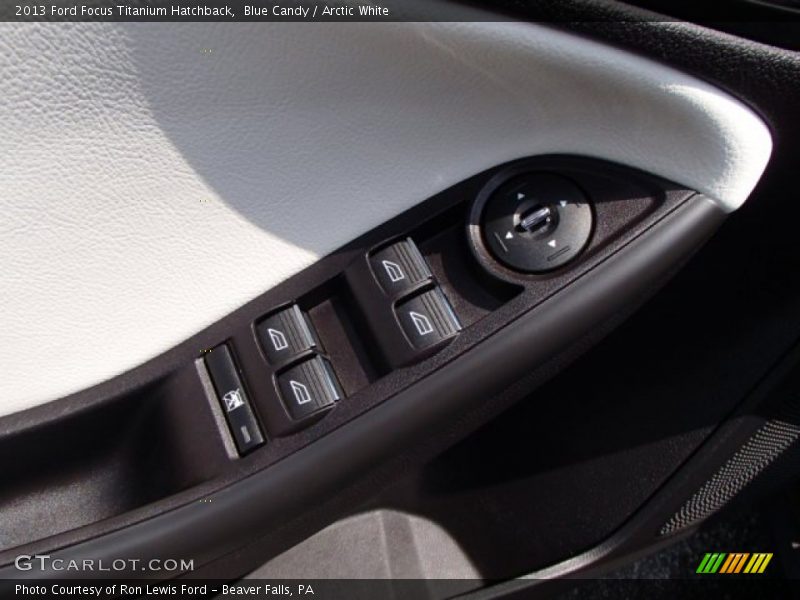 Blue Candy / Arctic White 2013 Ford Focus Titanium Hatchback