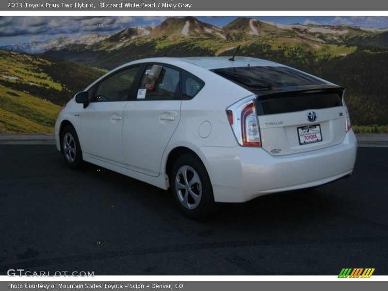 Blizzard White Pearl / Misty Gray 2013 Toyota Prius Two Hybrid