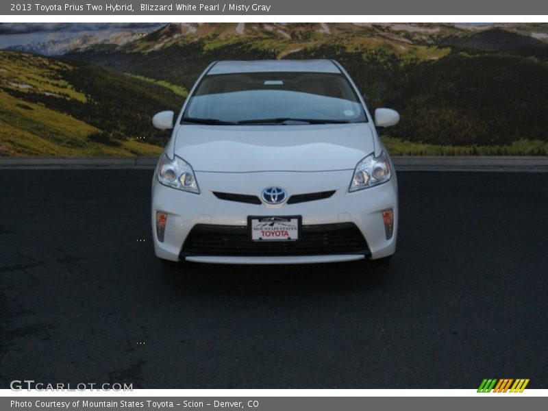 Blizzard White Pearl / Misty Gray 2013 Toyota Prius Two Hybrid