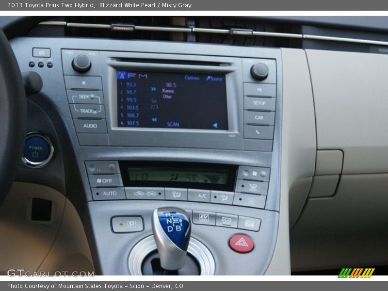 Blizzard White Pearl / Misty Gray 2013 Toyota Prius Two Hybrid
