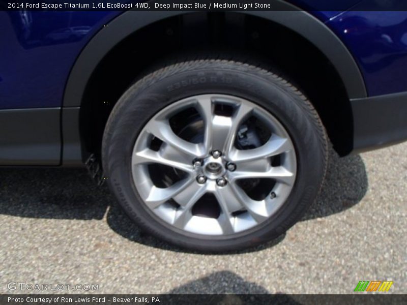 Deep Impact Blue / Medium Light Stone 2014 Ford Escape Titanium 1.6L EcoBoost 4WD